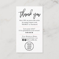 Modern Thank You For Your Order with Logo