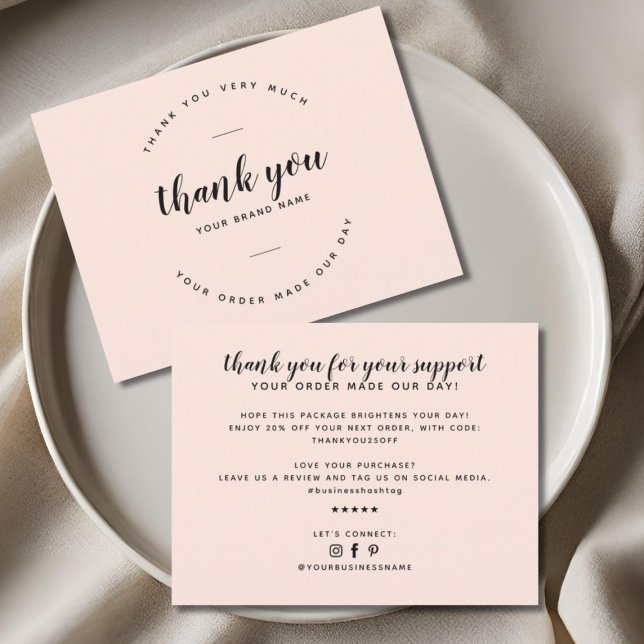 Modern thank you for your support card (Creator Uploaded)