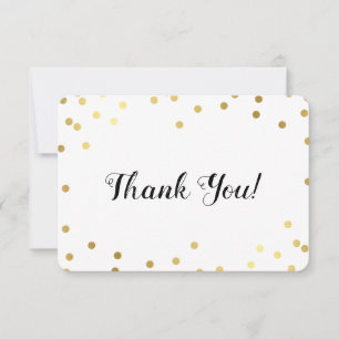 MODERN THANK YOU glamourous luxe gold confetti spo