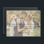 modern thank you  handwriting wedding photo magnet<br><div class="desc">elegant thank you stylish modern handwriting wedding photo magnet</div>