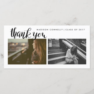 Modern Thank You Handwritten Graduate Photo