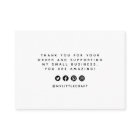 Modern Thank You Heart Business Packaging Insert