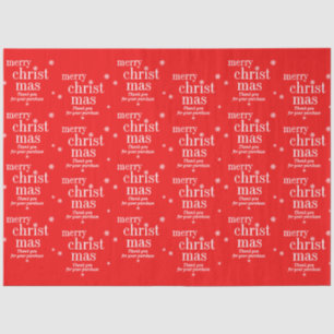 Modern Thank you Merry Christmas purchase Tissue Paper