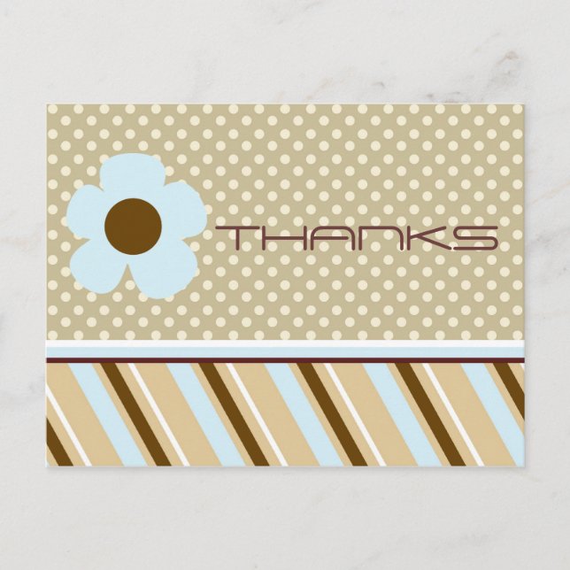 Modern Thank You Notes Postcard (Front)