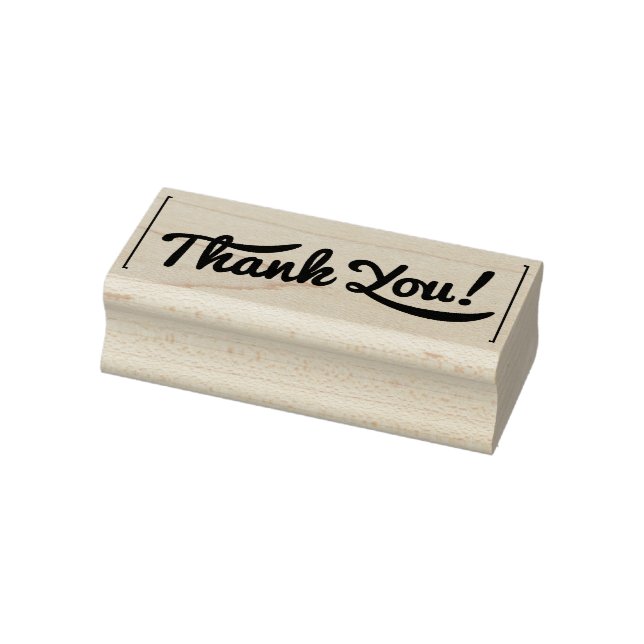 Modern Thank You Rubber Stamp (Stamp)