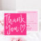 Modern thank you script order minimal neon pink