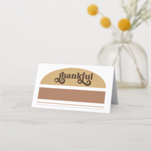 Modern Thankful Thanksgiving Place Card