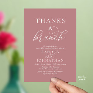 Modern Thanks a Brunch Wedding Weekend Celebration Invitation
