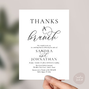 Modern Thanks a Brunch Wedding Weekend Celebration Invitation