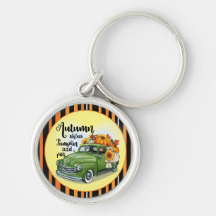 Modern Thanksgiving Beautiful Autumn Collection Keychain