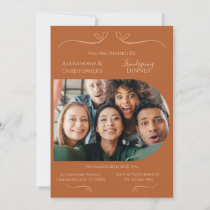 Modern Thanksgiving Friendsgiving Photo Invitation