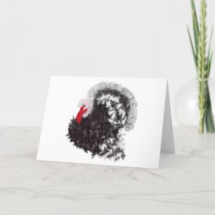 Modern Thanksgiving glam turkey Holiday Card