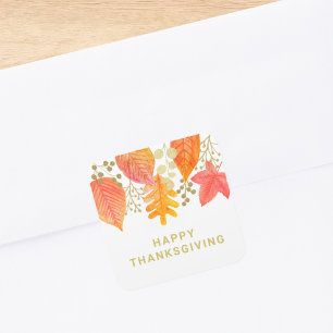 Modern Thanksgiving Square Sticker