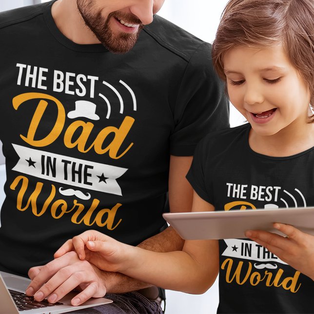Modern The Best Dad in the World Men's T-Shirt (Creator Uploaded)