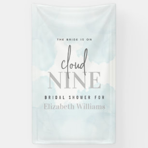 Modern The Bride is On Cloud Nine Welcome Sign