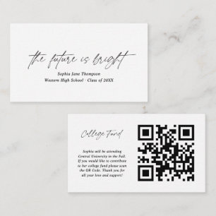 Modern The Future is Bright College Fund Graduate Enclosure Card