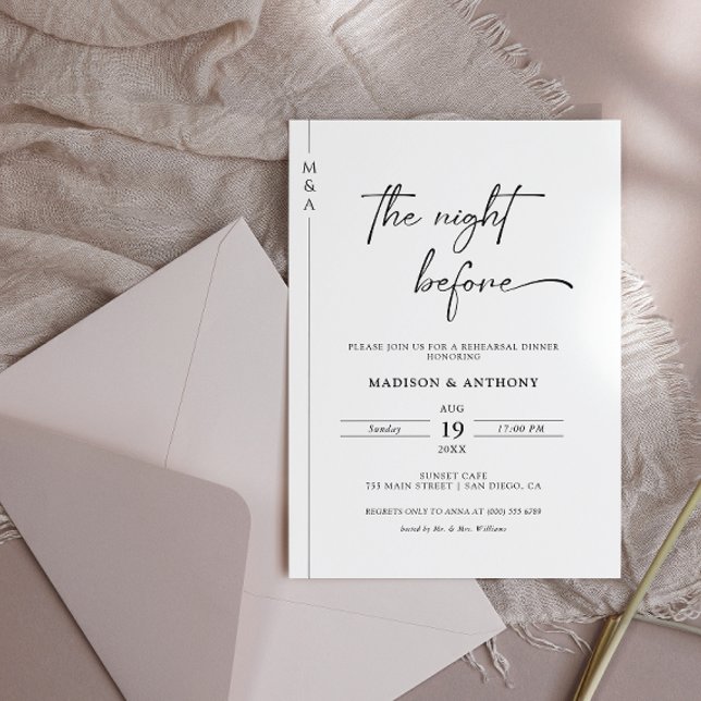 Modern The Night Before Rehearsal Dinner Invitation (Creator Uploaded)