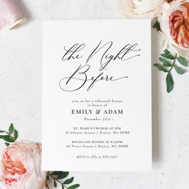 Modern The Night Before Rehearsal Dinner Invitation (Creator Uploaded)