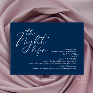 Modern The Night Before Wedding Rehearsal Dinner Invitation