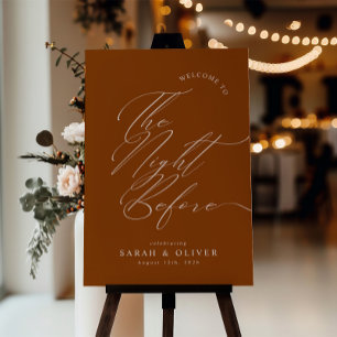 Modern The Night Before Wedding Rehearsal Dinner Poster