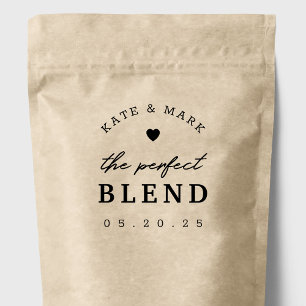 Modern The Perfect Blend Wedding Coffee Favour Self-inking Stamp