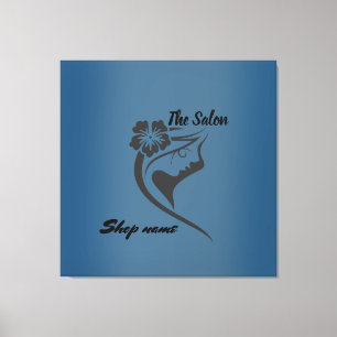 Modern The Salon treatment hair  custom shop name  Canvas Print