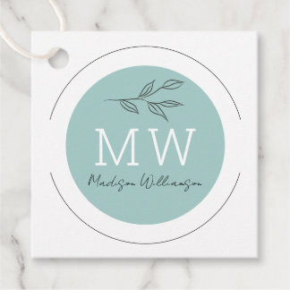 Modern Therapist Stylist Spa Minimalist Botanical  Favour Tags