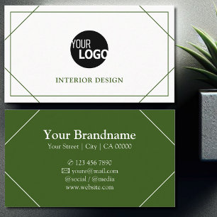 Modern Thin Lines Border Frame Logo Template Business Card