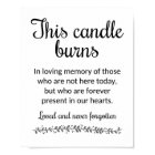 Modern This Candle Burns Memorial Wedding