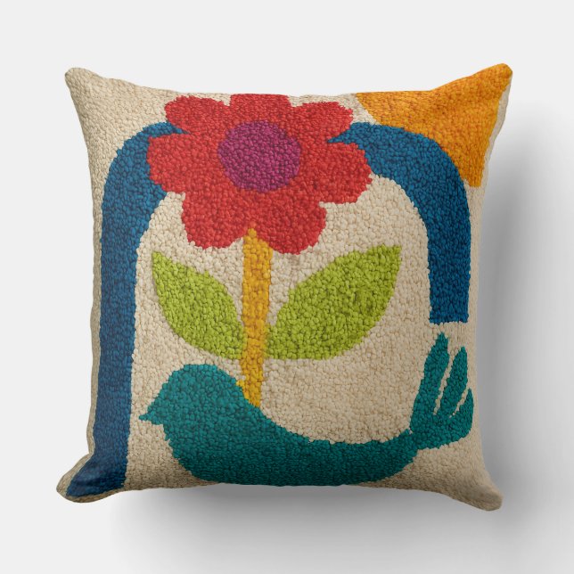 Modern Threads, Ancient Soul Throw Pillow (Front)