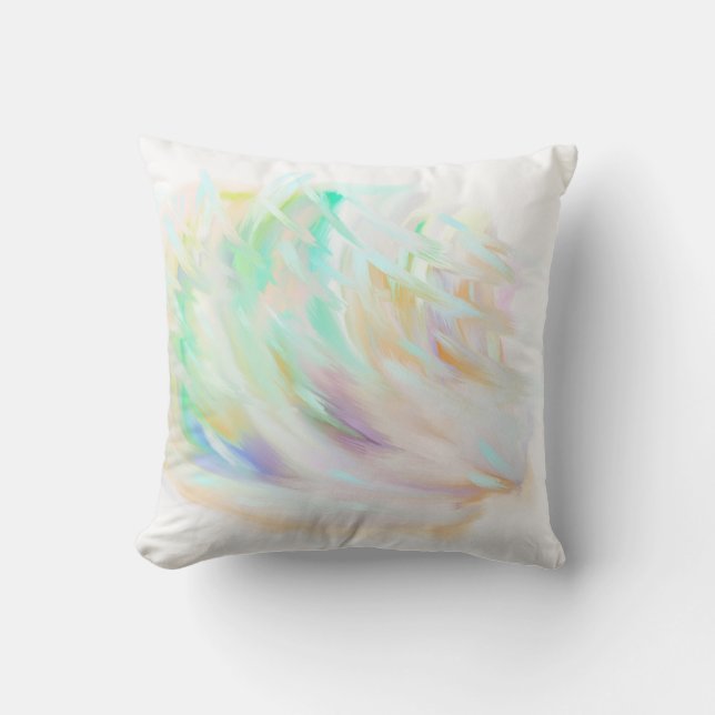 modern throw pillow pretty pastel colours (Front)