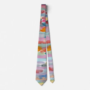 Modern Tie, Colorful Abstract Watercolor Tie