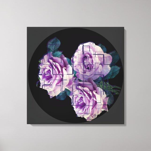 Modern Tiled Rose's Canvas Print (Front)