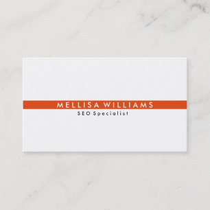 Modern Tin Coral Stripe Minimalistic Design Business Card