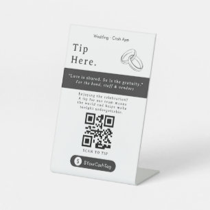 Modern Tip Here QR Code Sign Cash App Tips