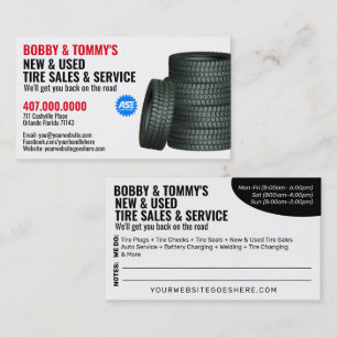 Modern Tire Services Customizable Business Card