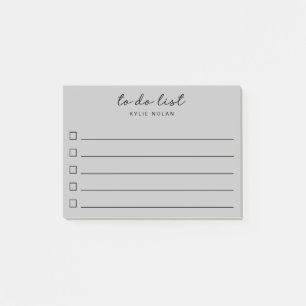 Modern To Do List Grey Checkbox Lined  Post-it Notes