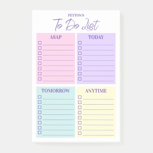 Modern To Do List Post-it Notes (Front)
