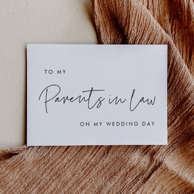 Modern To my parents in law wedding day card (Creator Uploaded)