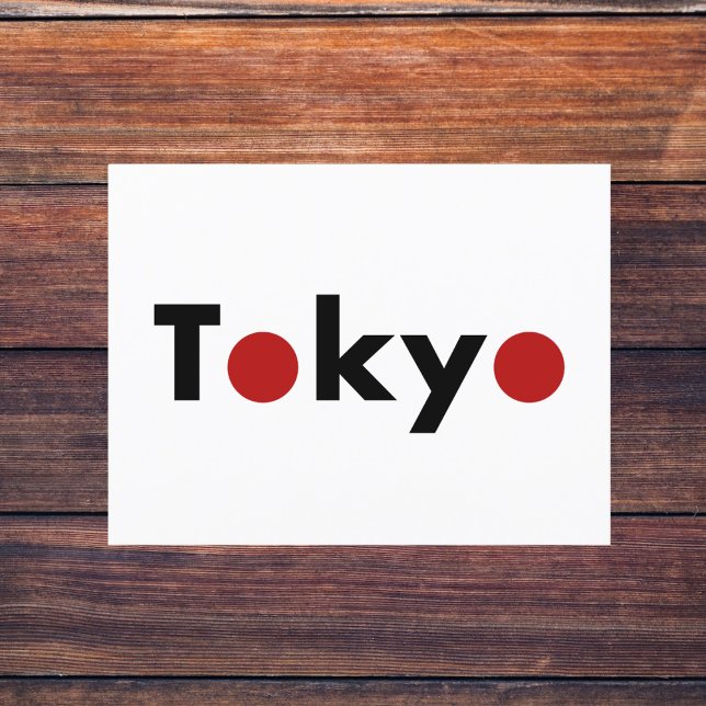 Modern Tokyo Japan Red Dots Light-Colour Postcard (Creator Uploaded)