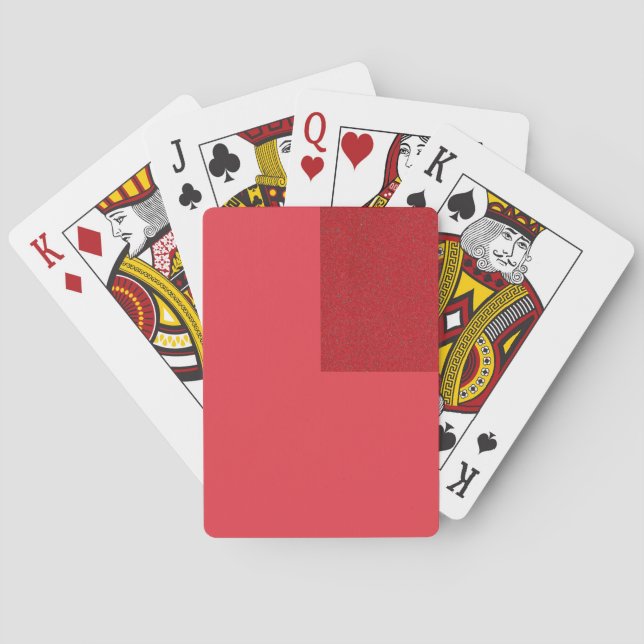 Modern Tomato Red Playing Cards – Customizable (Back)