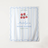 Modern Tomato Vine Bridal Shower Photo Backdrop