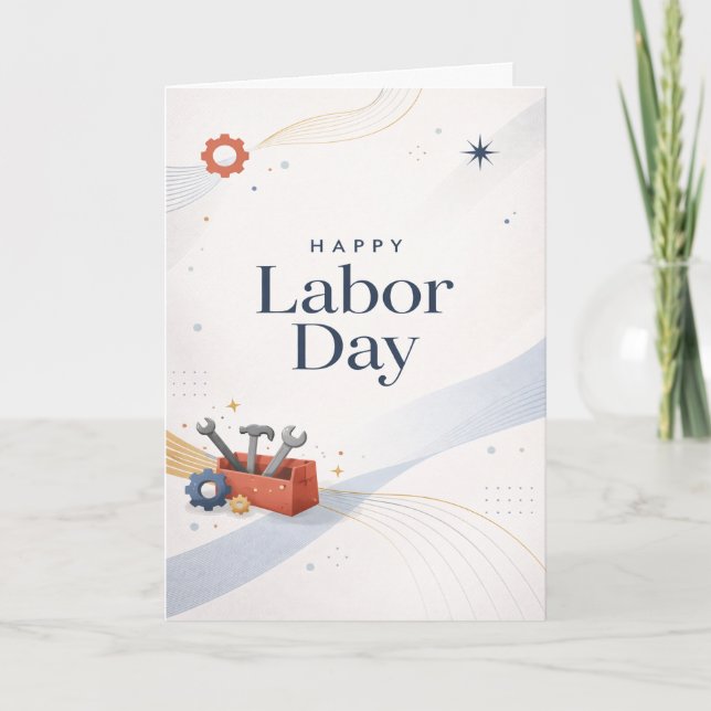 Modern Toolbox Happy Labor Day Card (Front)