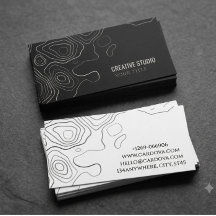 Modern Topographic Creative Business Card Design