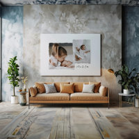 Modern torn edge multi photo personalized script