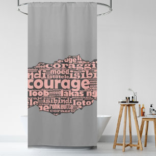 Modern Torn Grey & Pink Courage Typography