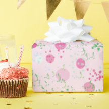 Modern Tossed Planets, Rose Pink & Green