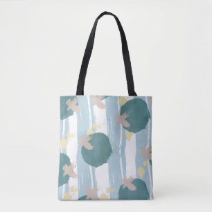 Modern Tote Bag X's and O's Brush Strokes