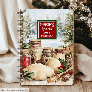 Modern Traditional Christmas Recipe Book Your Name