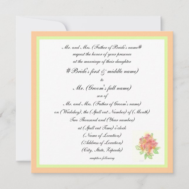 Modern Traditional Wedding Invitation (Front)
